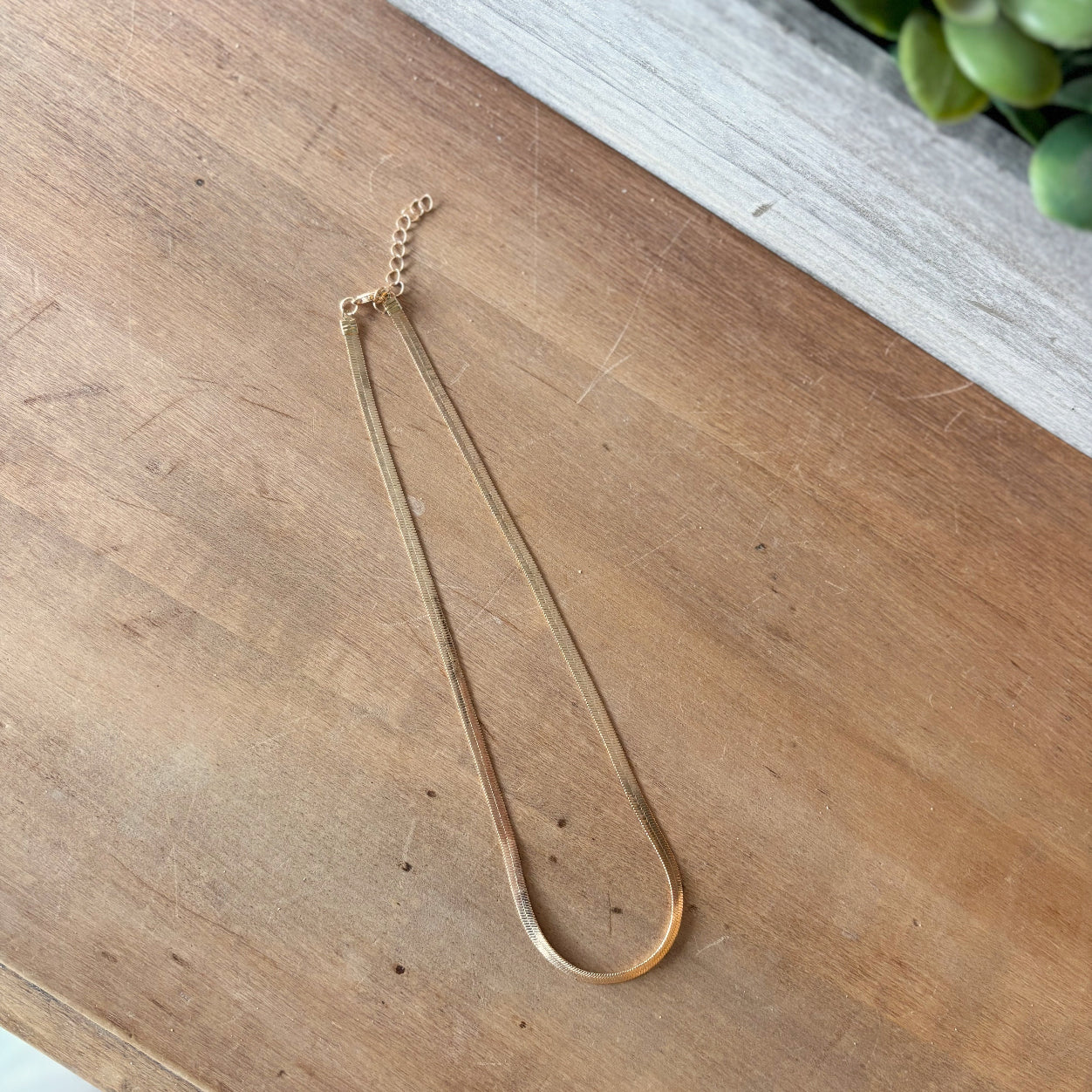 Flat Herringbone Necklace