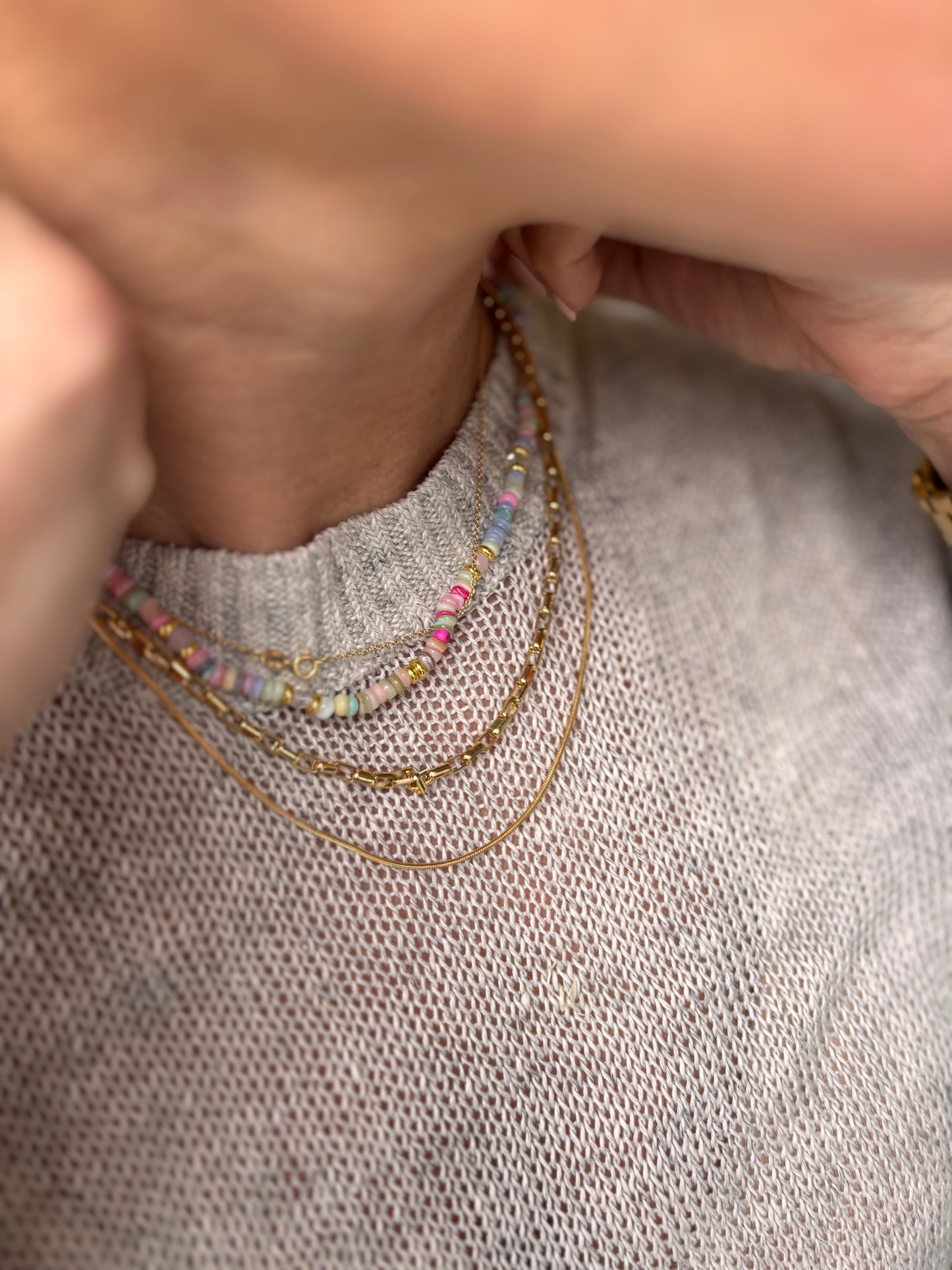 Thin Corded Chain Necklace