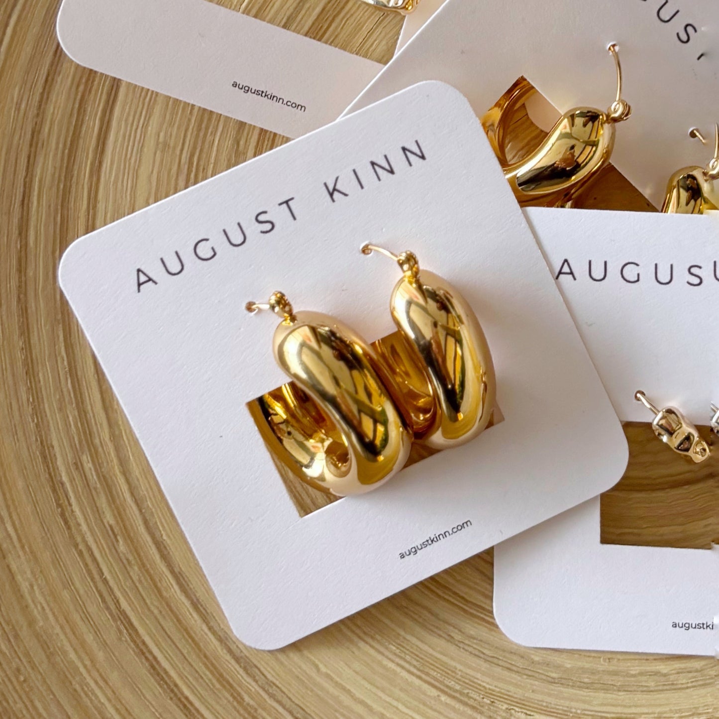 Gold Chunky Hoop Earrings