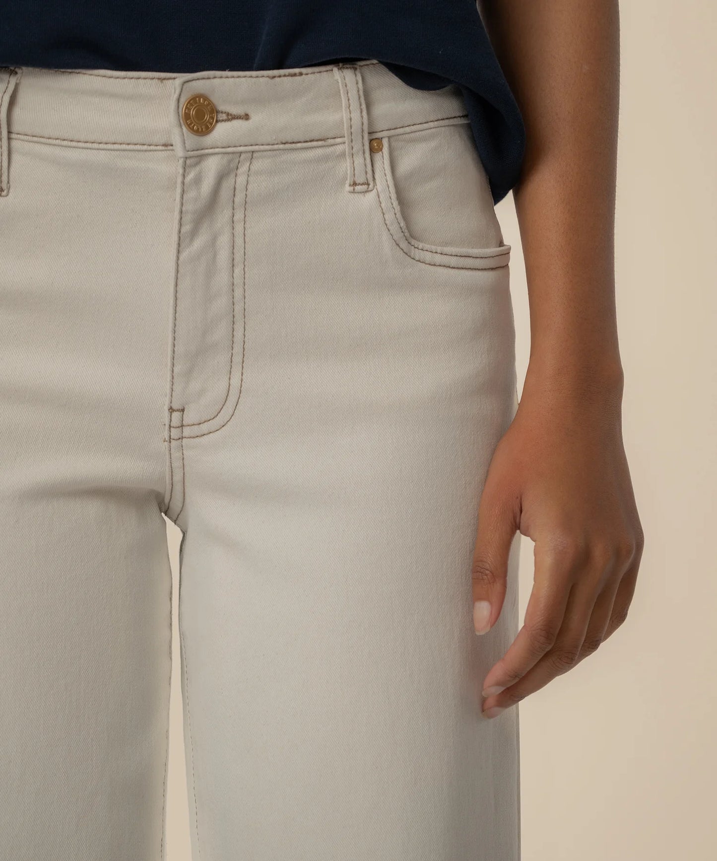 Charlotte High-Rise Wide Leg - Ecru
