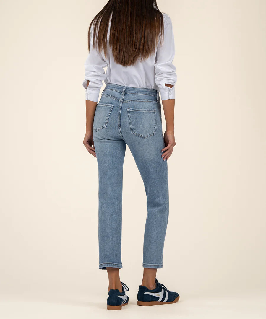 Elizabeth High Rise Crop Straight Leg - Supported Wash