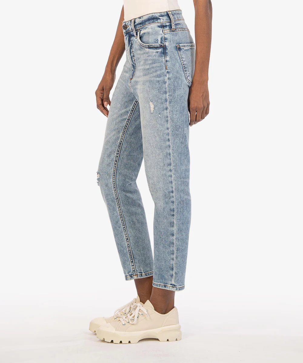 Naomi High Rise Mom Jean - Decorous Wash