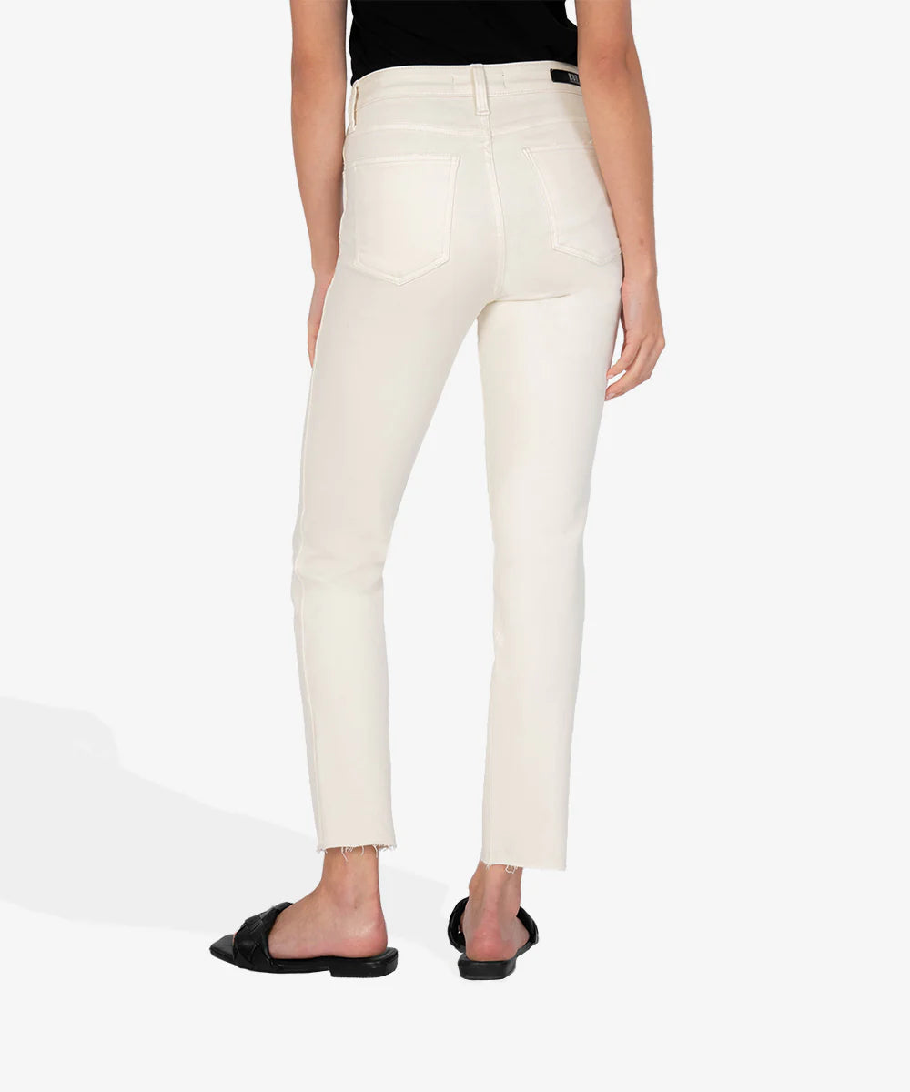 Rachael High Rise Mom Jean - Ecru