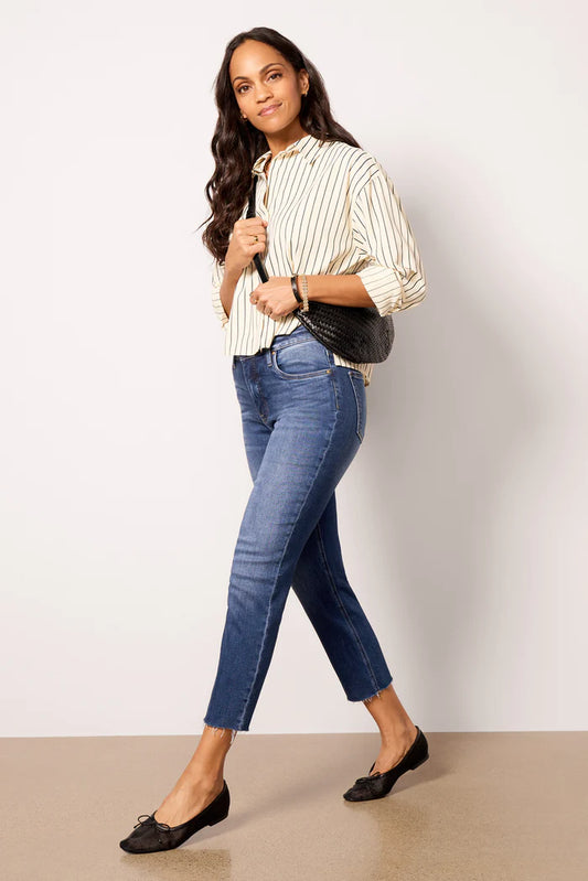 Rachael High Rise Mom Jean - Explore Wash