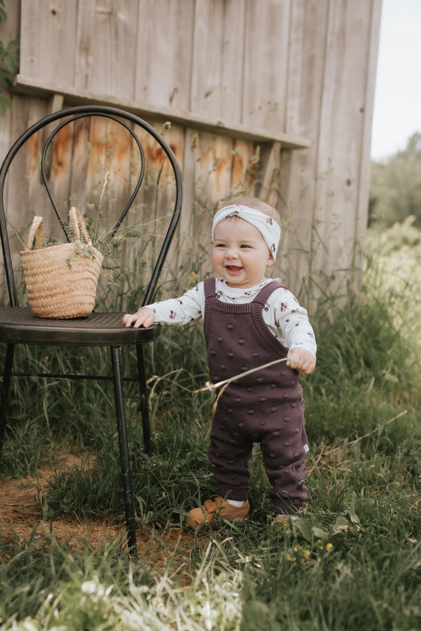 Sweaterknit Overall Set - Huckleberry