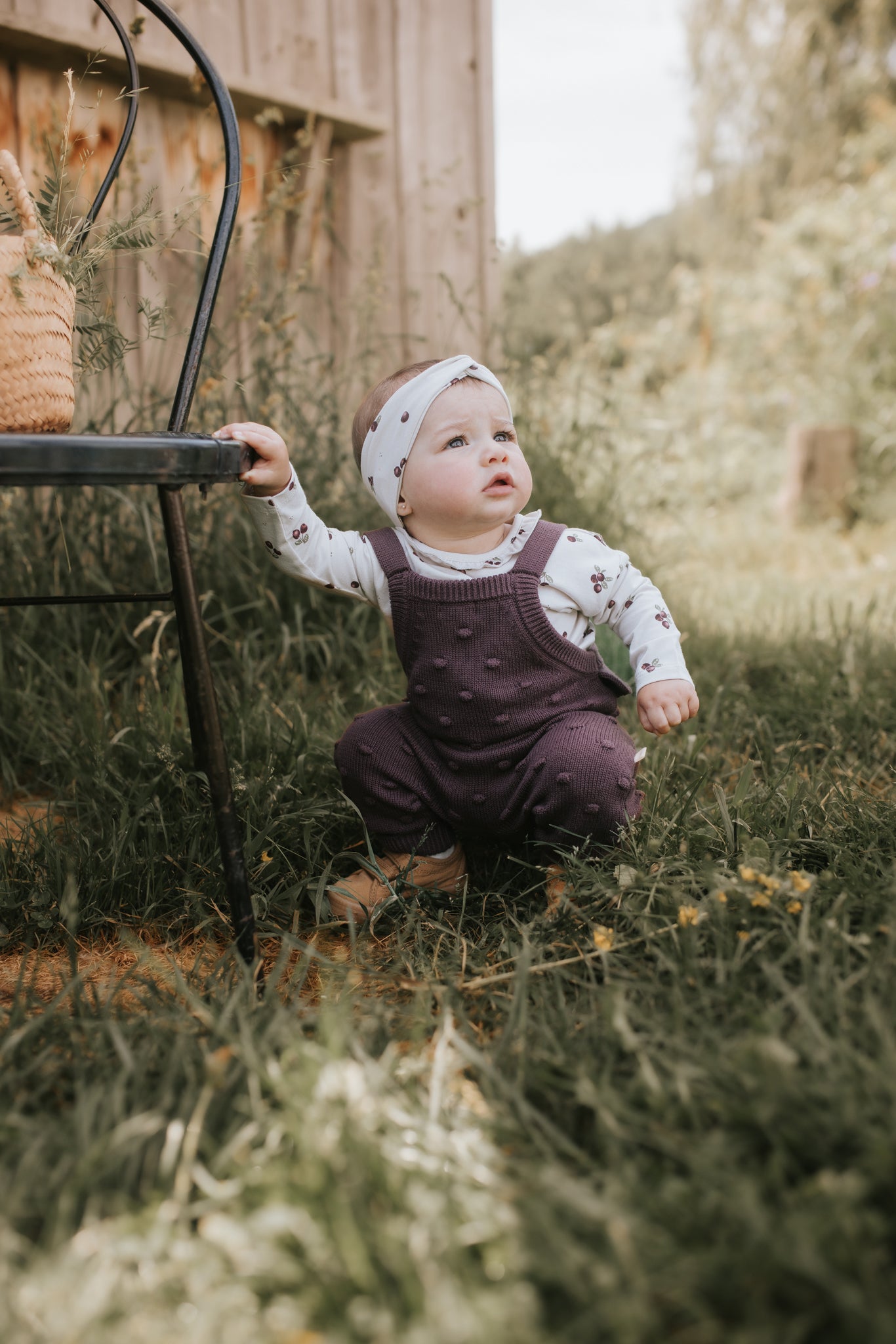 Sweaterknit Overall Set - Huckleberry