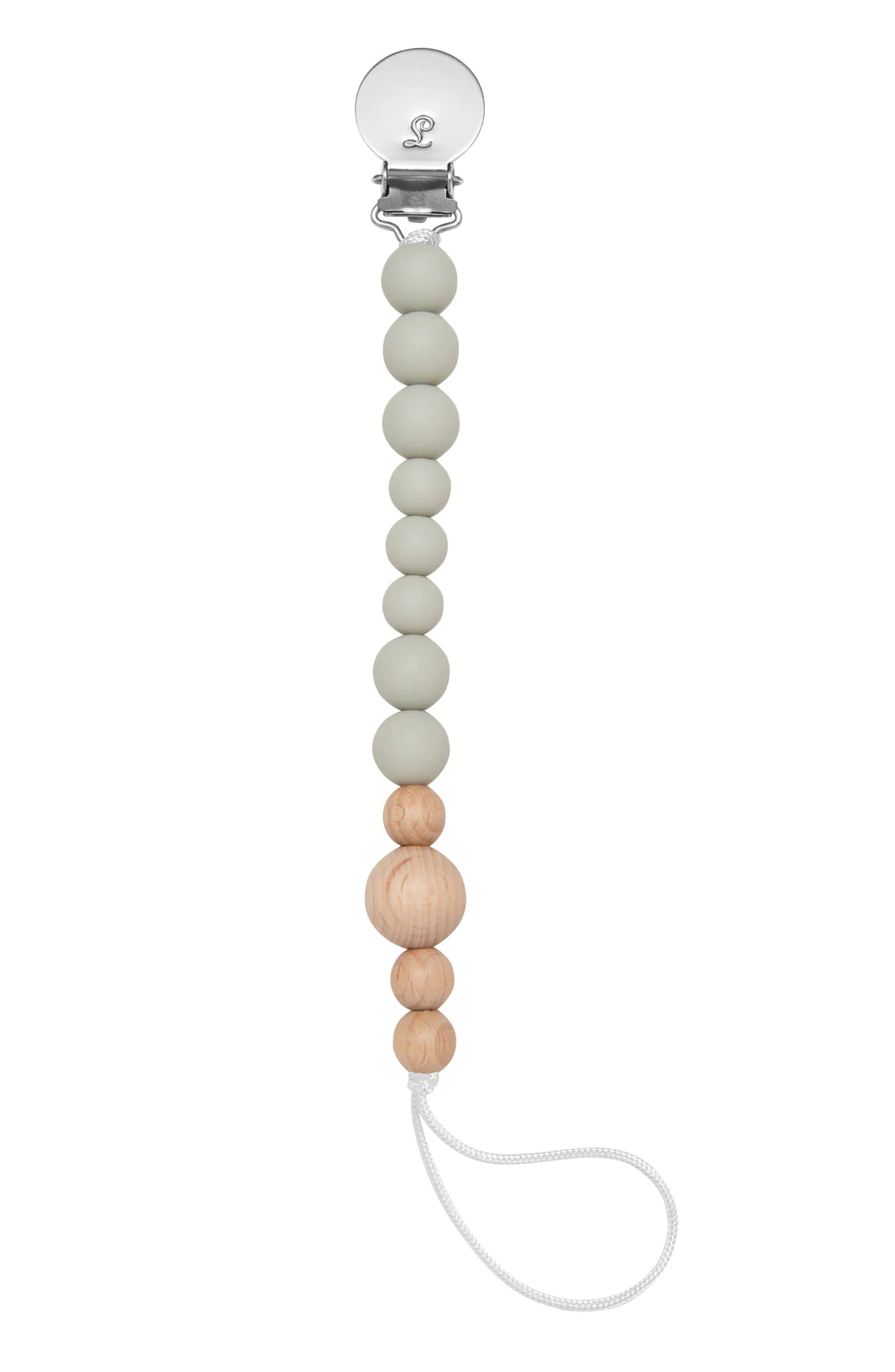 Silicone Soother Clip - Grey