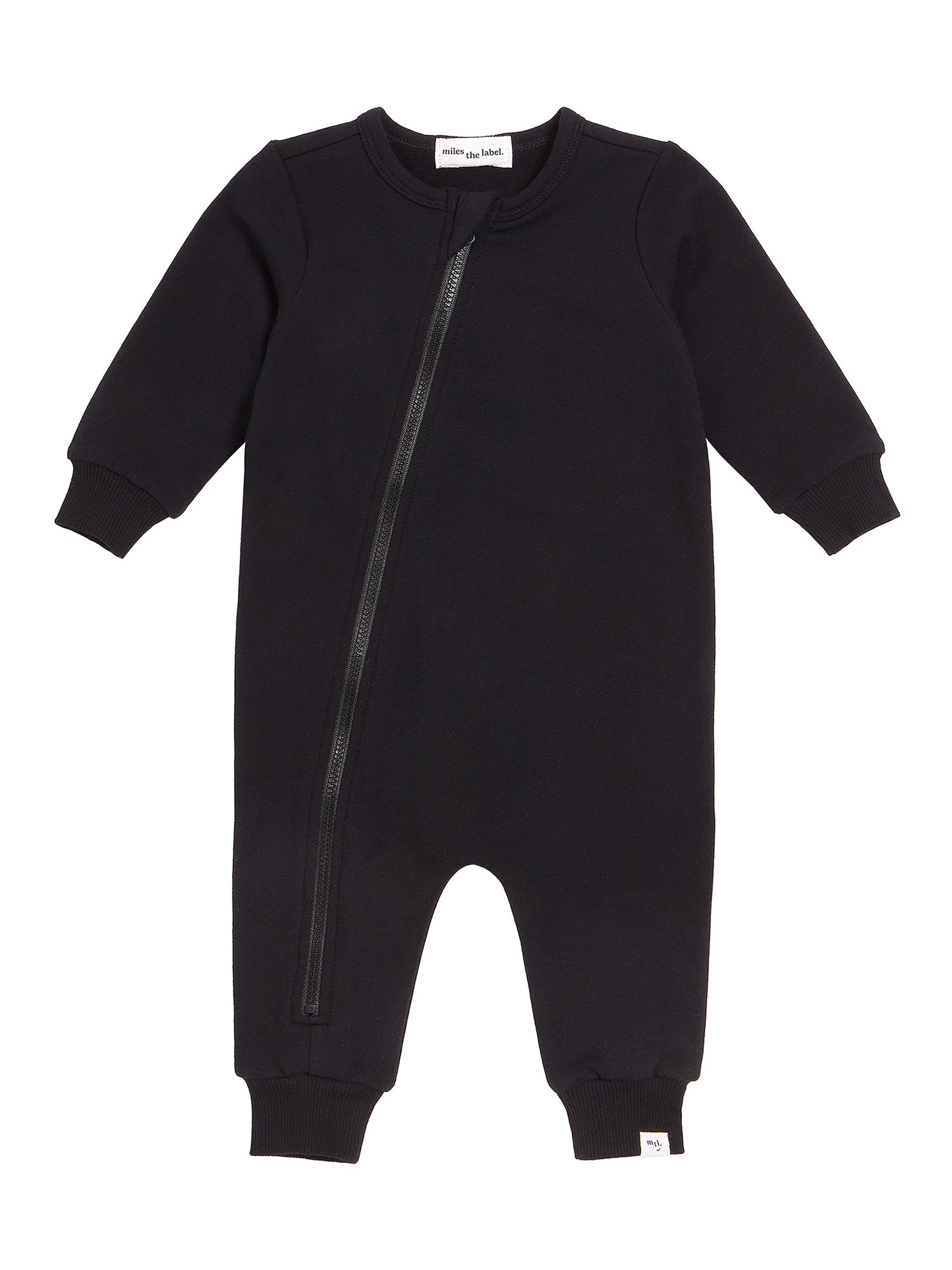 Organic Cotton Playsuit - Pure Black