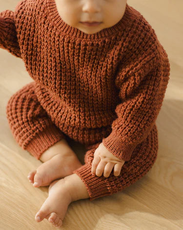 Chunky Knit Sweater - Cranberry