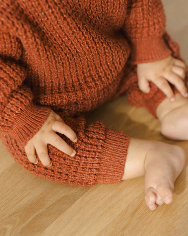 Chunky Knit Pant - Cranberry