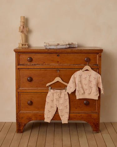 Relaxed Fleece Sweatpant - Red Bows