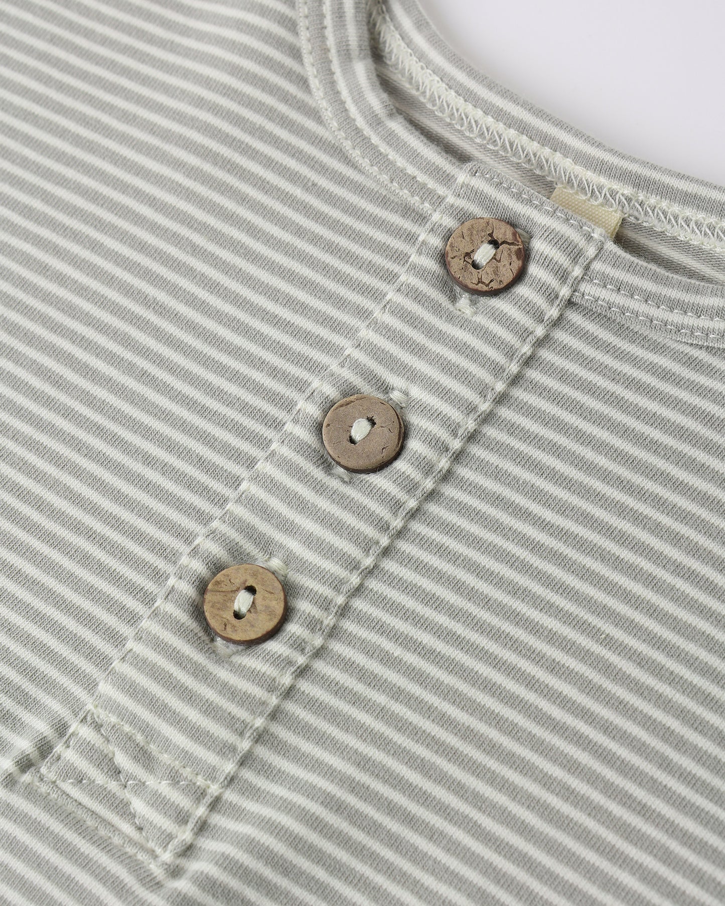 Short Sleeve One-piece - Sage Stripe