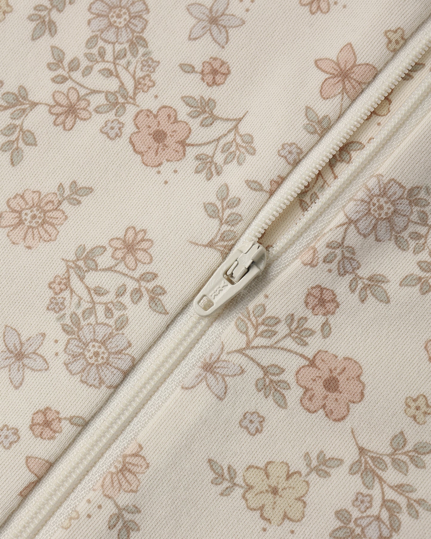 Organic Zip Footie Sleeper - Floral Vine