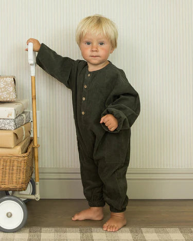 Relaxed Woven Jumpsuit - Evergreen