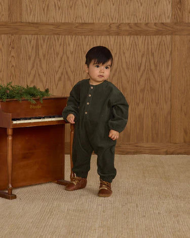 Relaxed Woven Jumpsuit - Evergreen