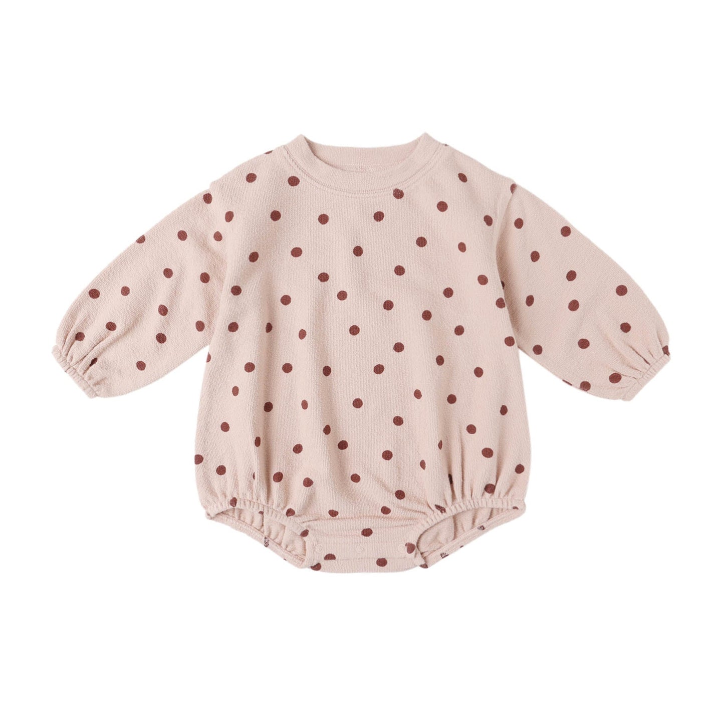 Spongey Knit Romper - Polka Dot