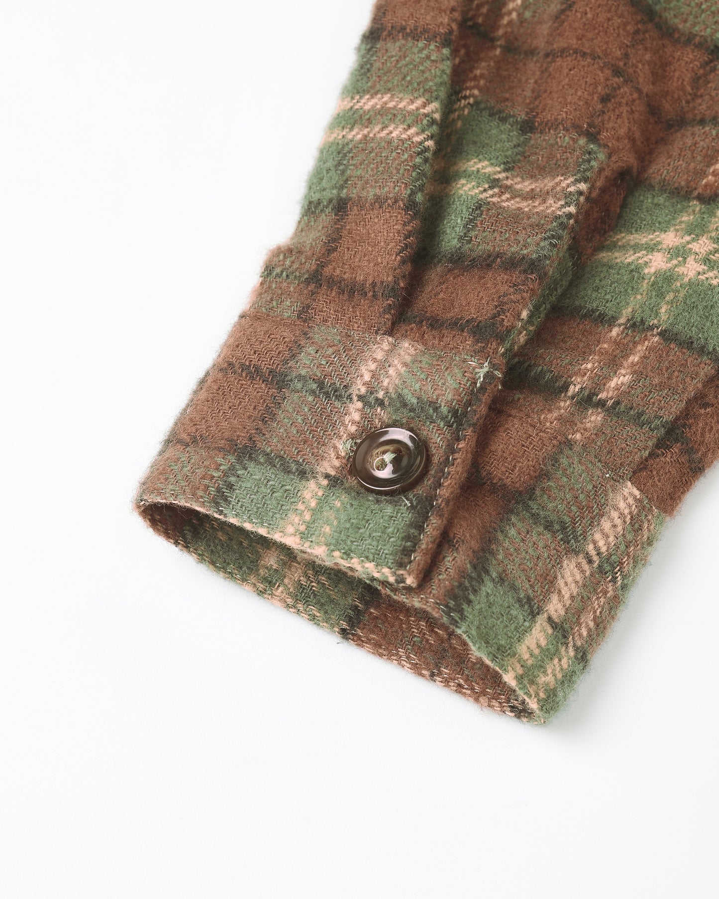 Pocketed Flannel Shirt - Holiday Plaid