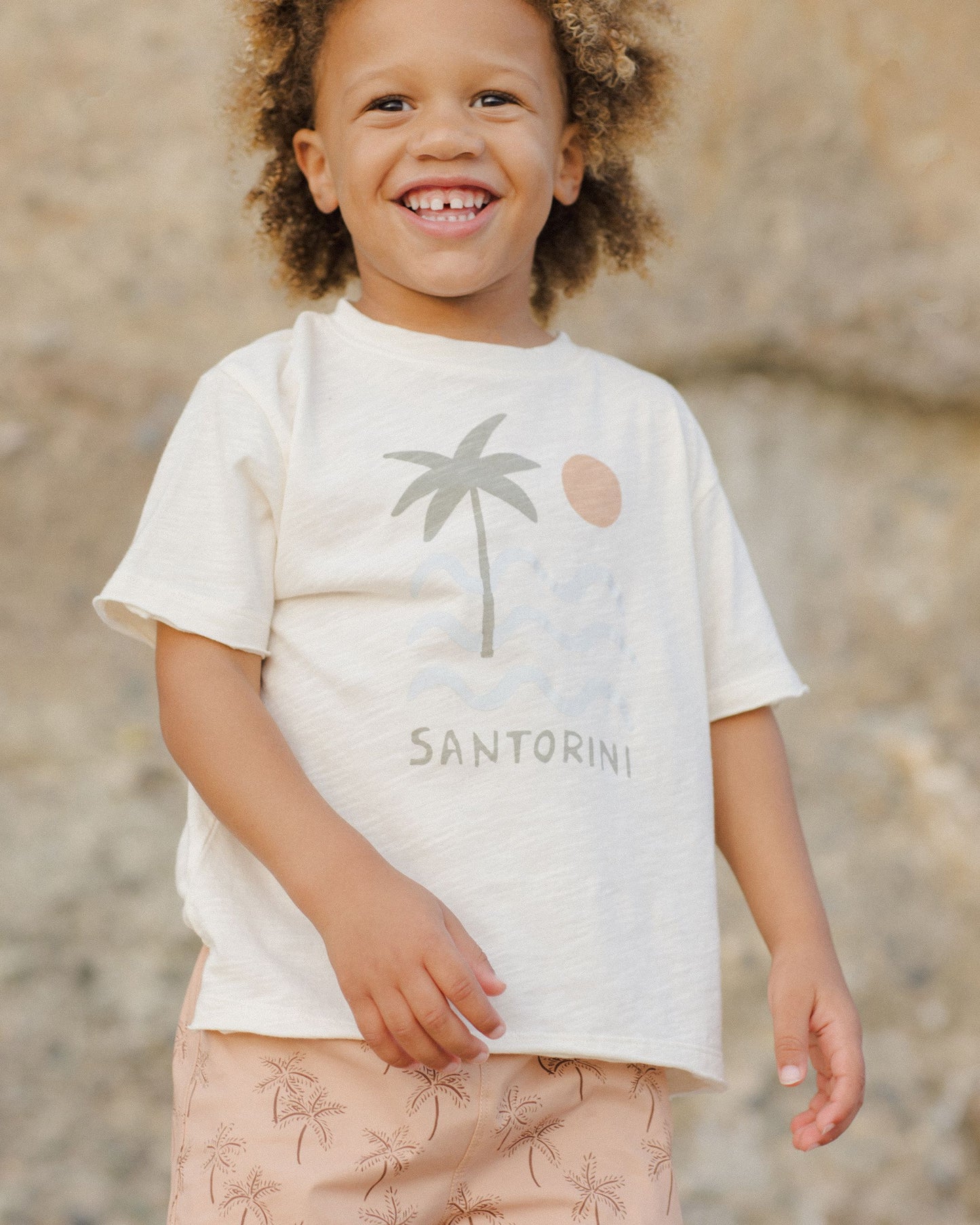 Raw Edge Tee - Santorini