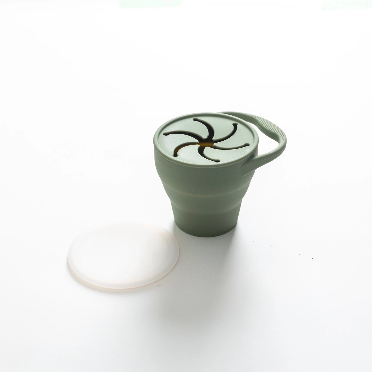 Lidded Silicone Snack Cup - Sage