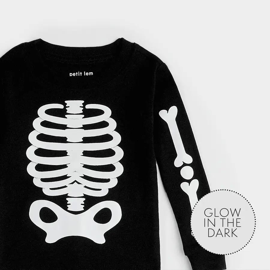 Two Piece Pajama Set - Skeleton (glow)