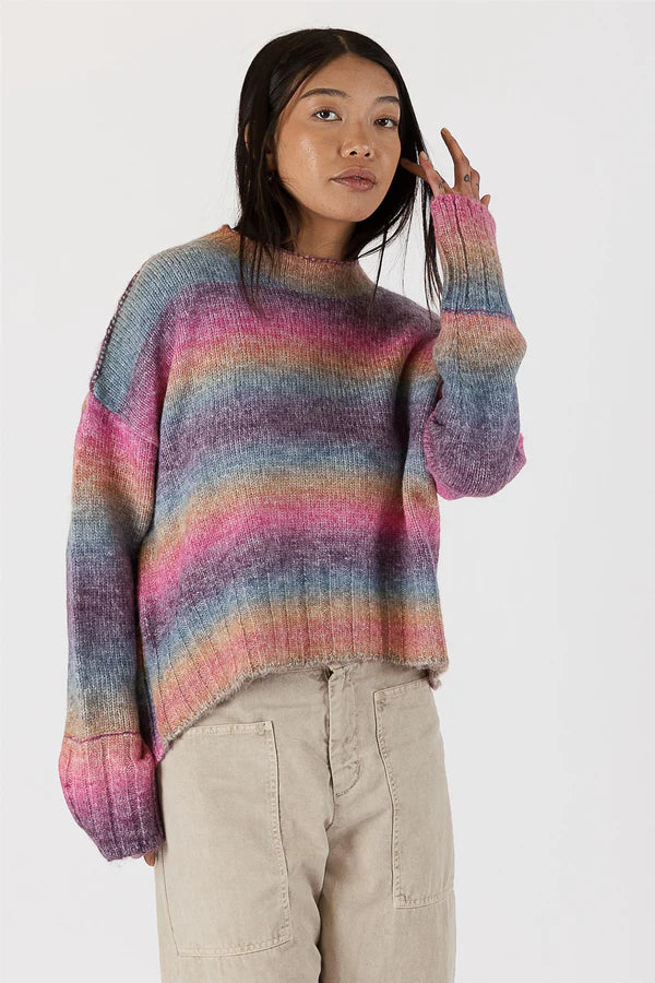 Suzie Crewneck Sweater - Dark Ombre