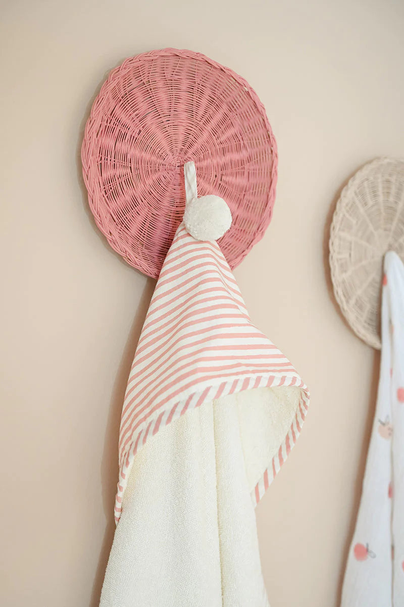 Hooded Towel - Stripes Away (Petal)