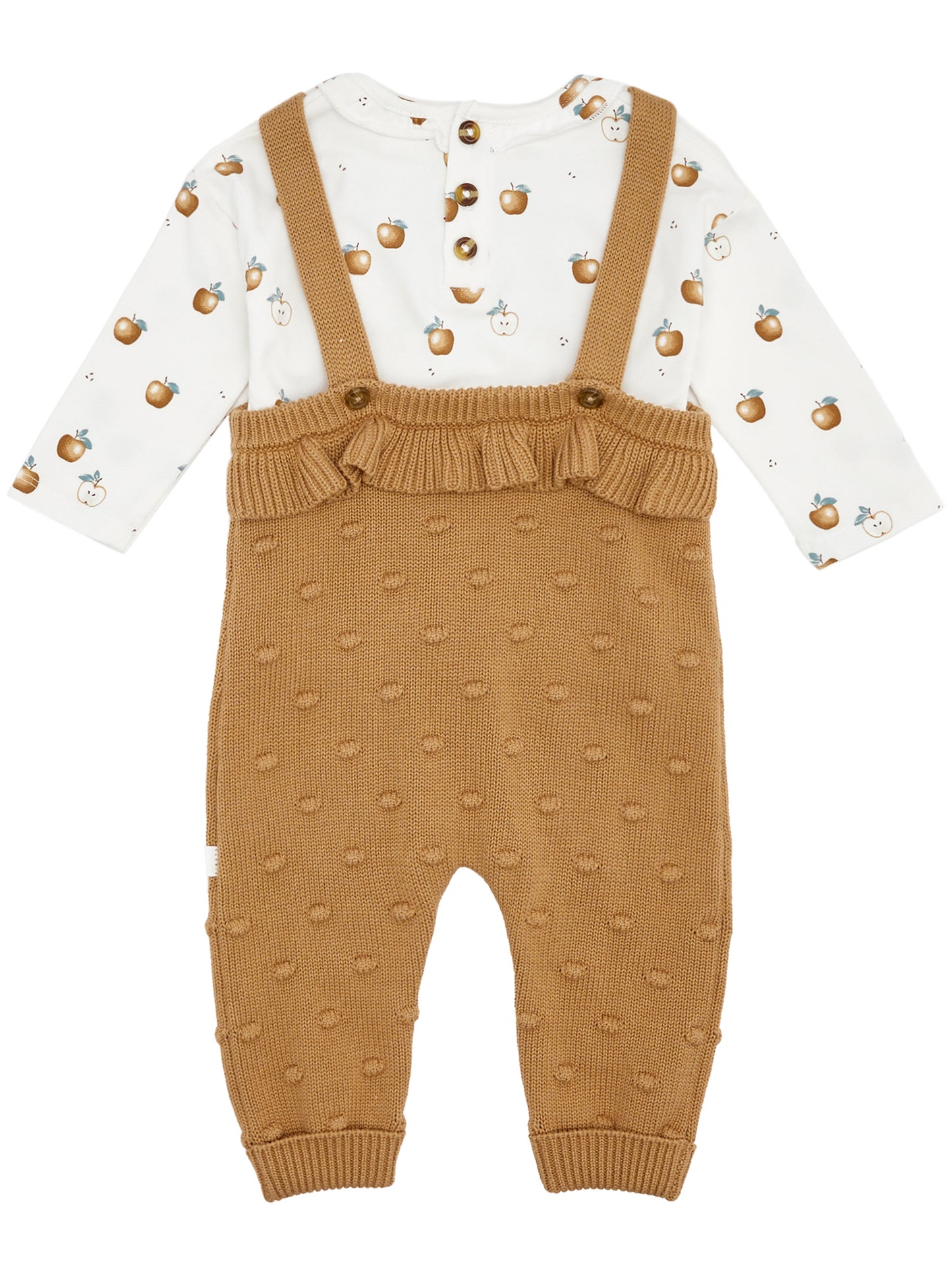 Sweaterknit Overall Set - Tan Heather