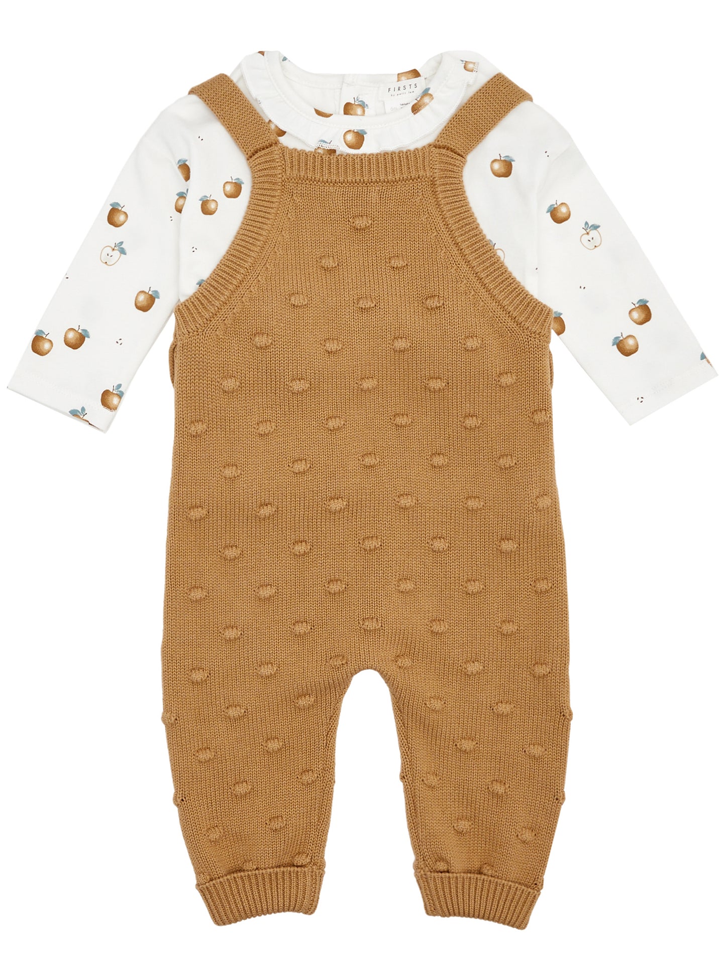 Sweaterknit Overall Set - Tan Heather