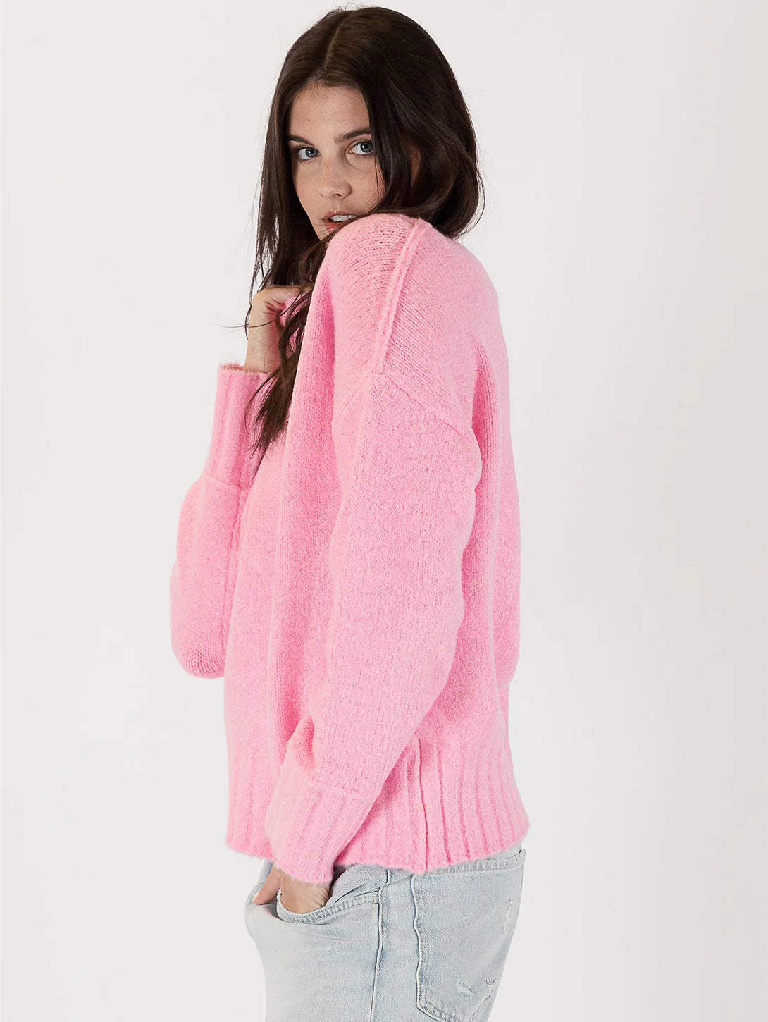 Tanya Crewneck Sweater - Pink