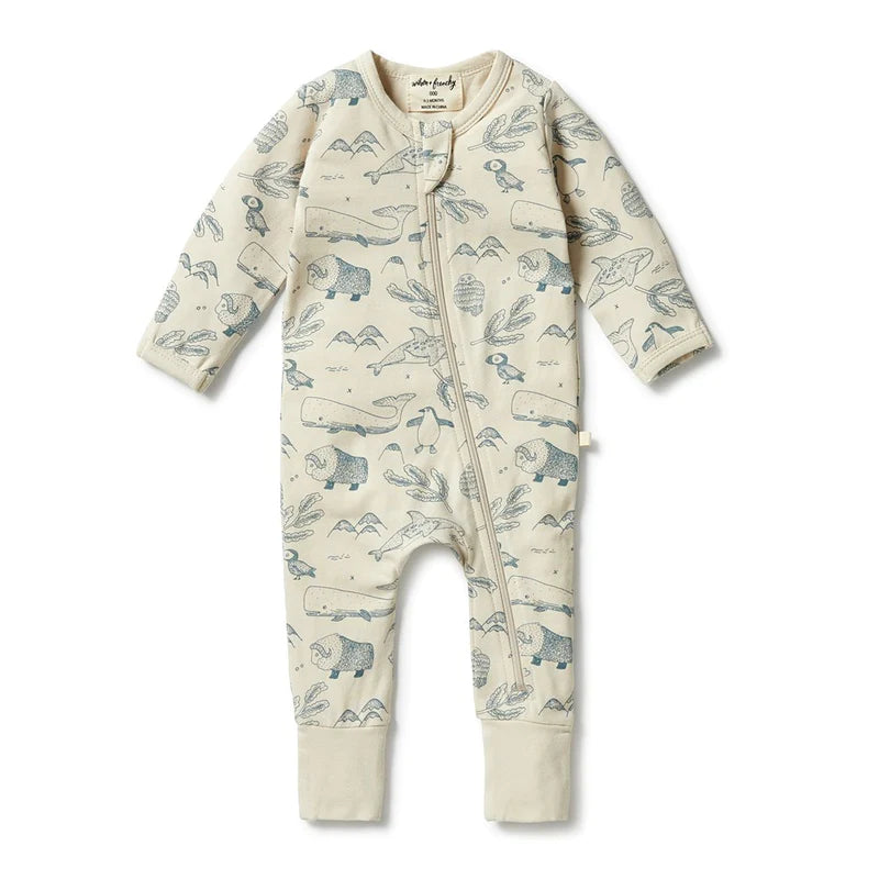 Organic Zip Sleeper - Arctic Blast