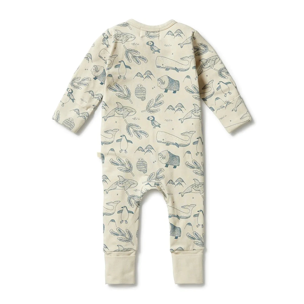 Organic Zip Sleeper - Arctic Blast
