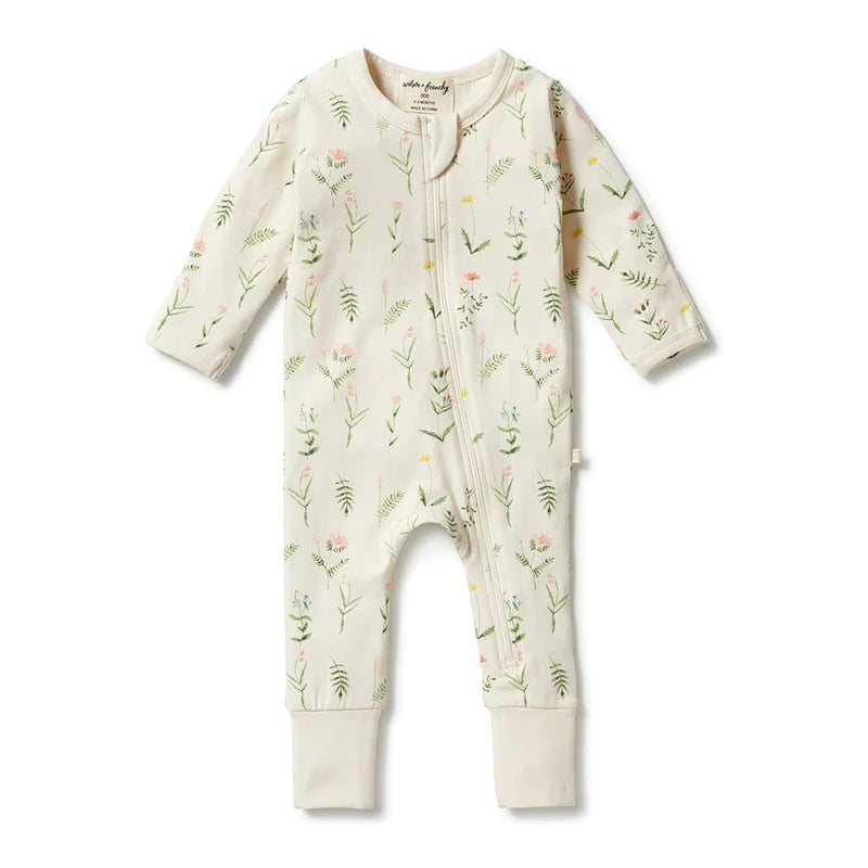 Organic Zip Sleeper - Wildflower
