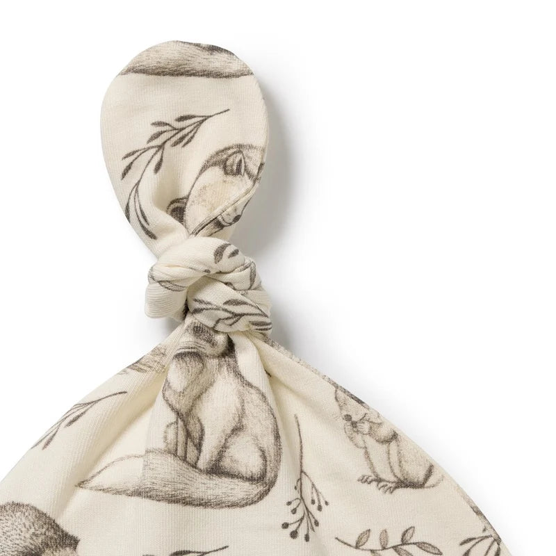 Organic Knot Hat - Foxglove Forest