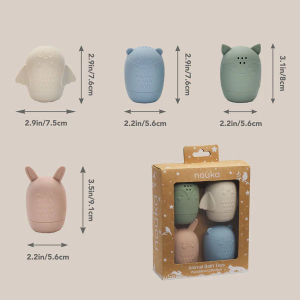 Animal Bath Toys - Woodland