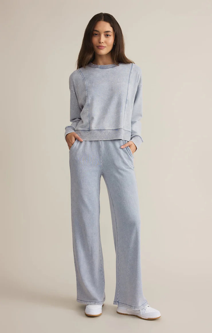 Hunter Knit Denim Pant - Washed Indigo