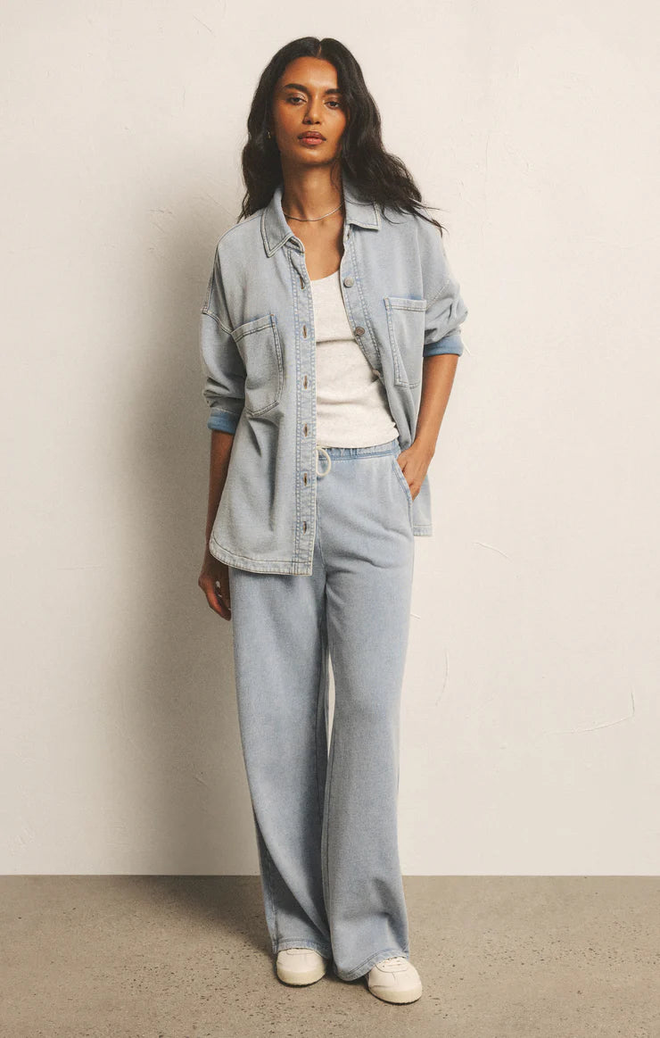 Hunter Knit Denim Pant - Washed Indigo