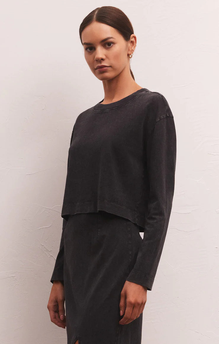 Sloane Long Sleeve Tee - Black