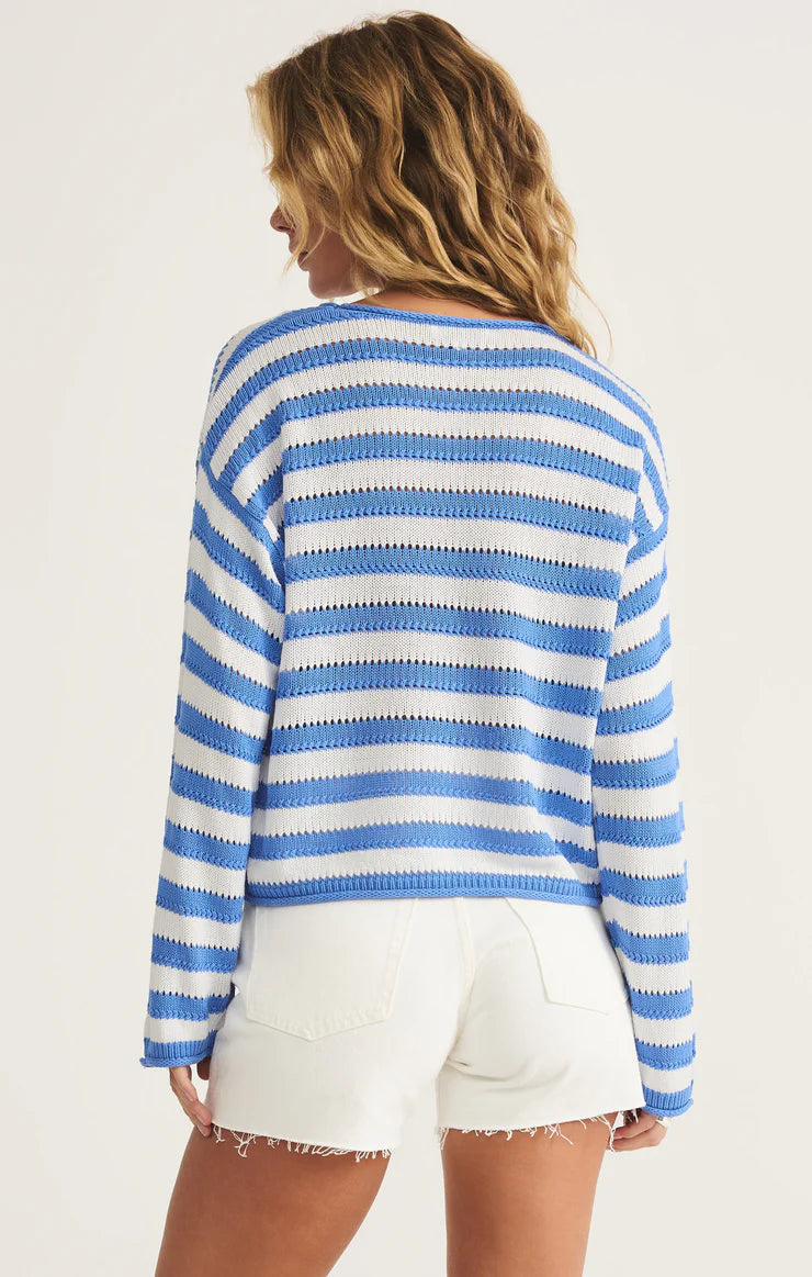 Prado Stripe Pointelle Sweater