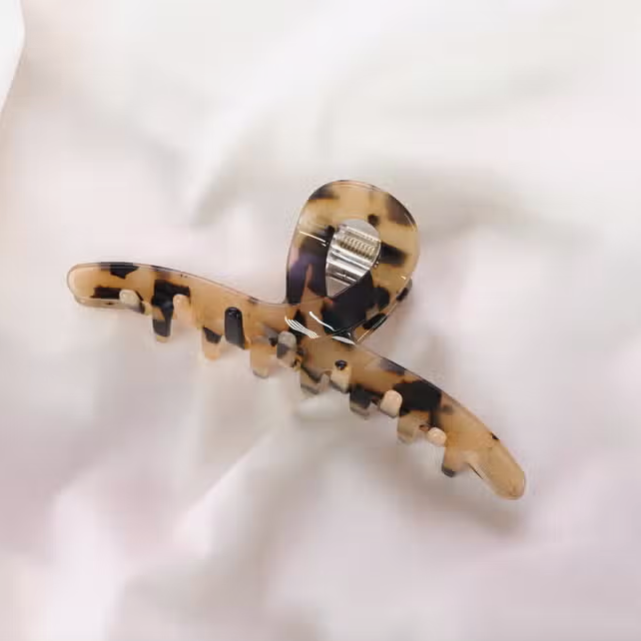Slim Hair Claw Clip - Light Tortoise
