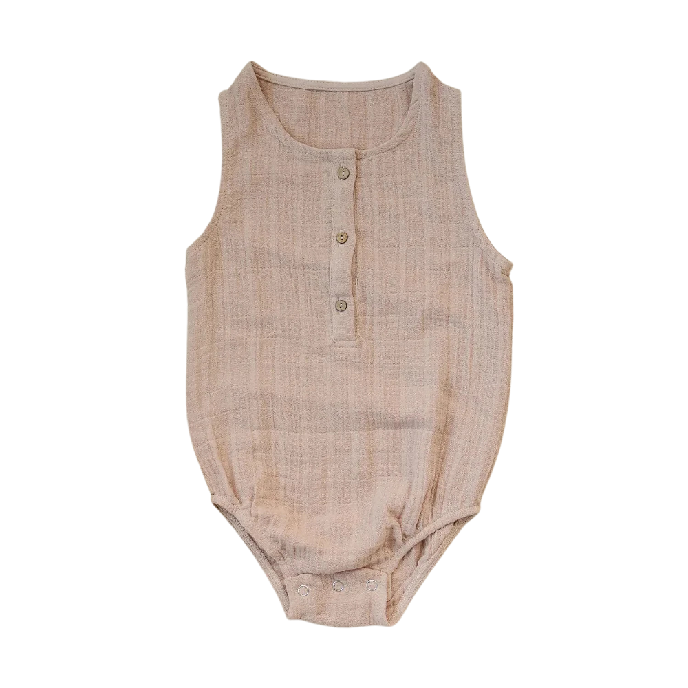 Crinkle Bodysuit - Rosy Tan