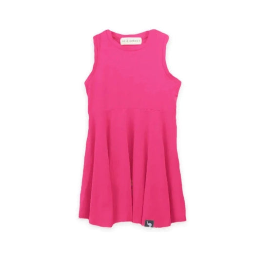 Cotton Tank Dress - Hot Pink