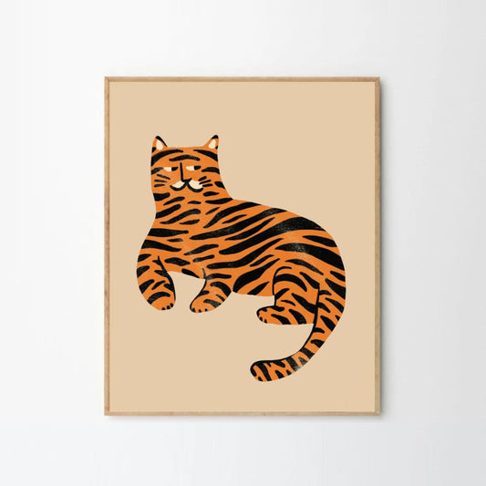 Whimsical Tiger Art Print