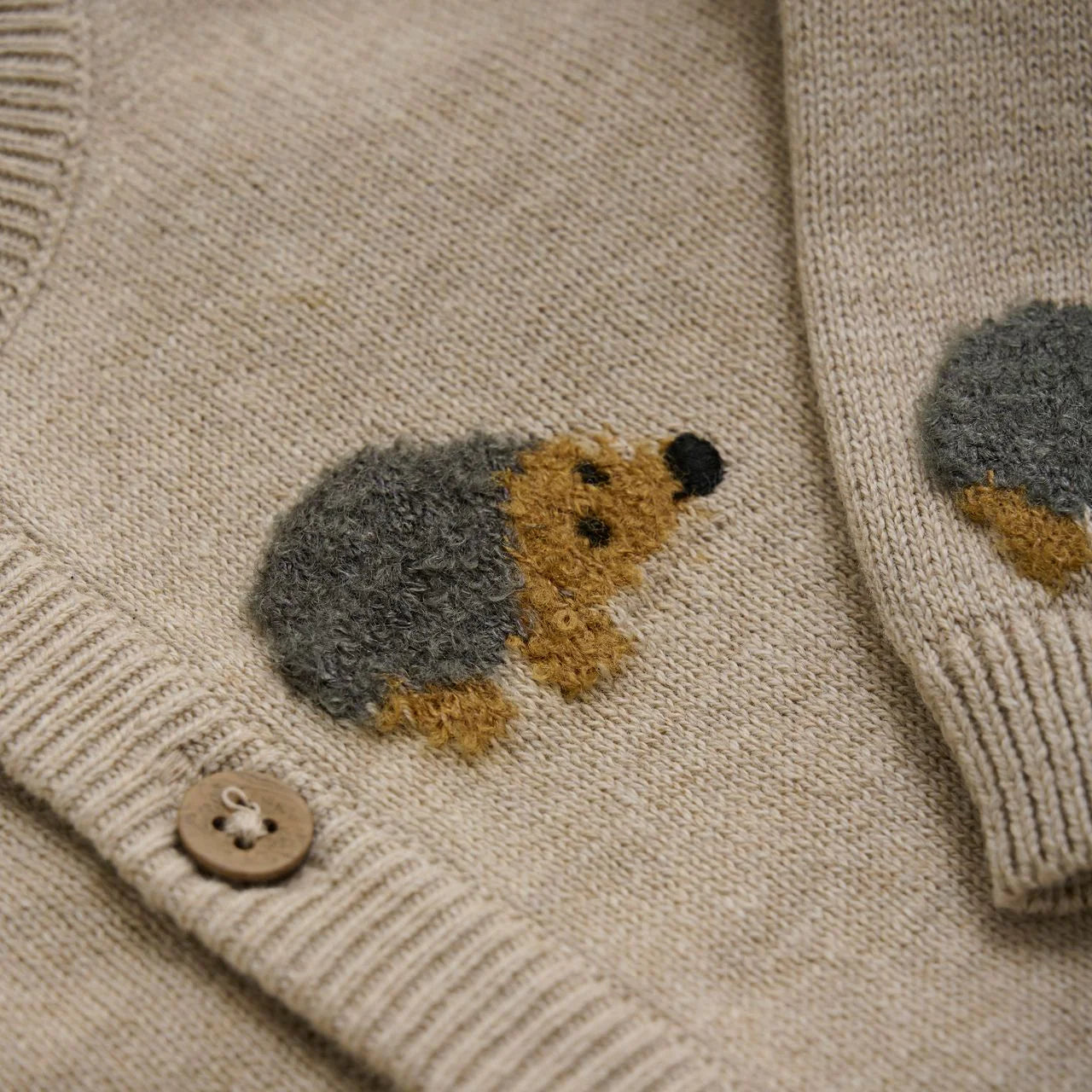 Hedgehog Cardigan - Beige Melange