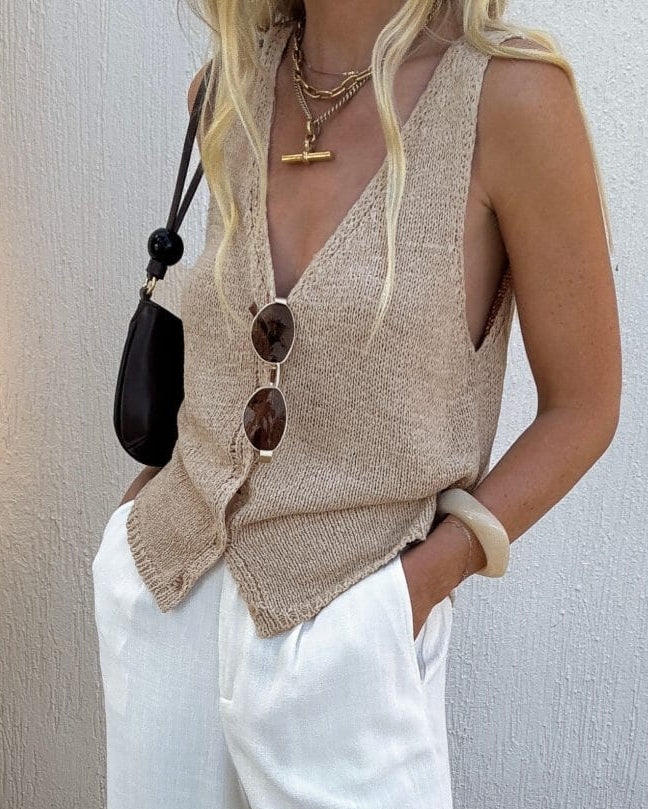 Mage Sweater Vest - Natural