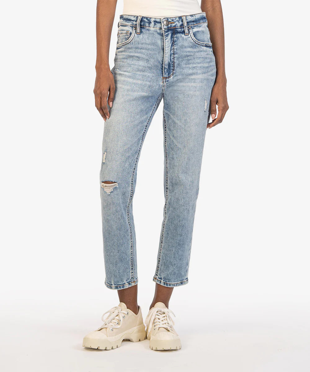 Naomi High Rise Mom Jean - Decorous Wash