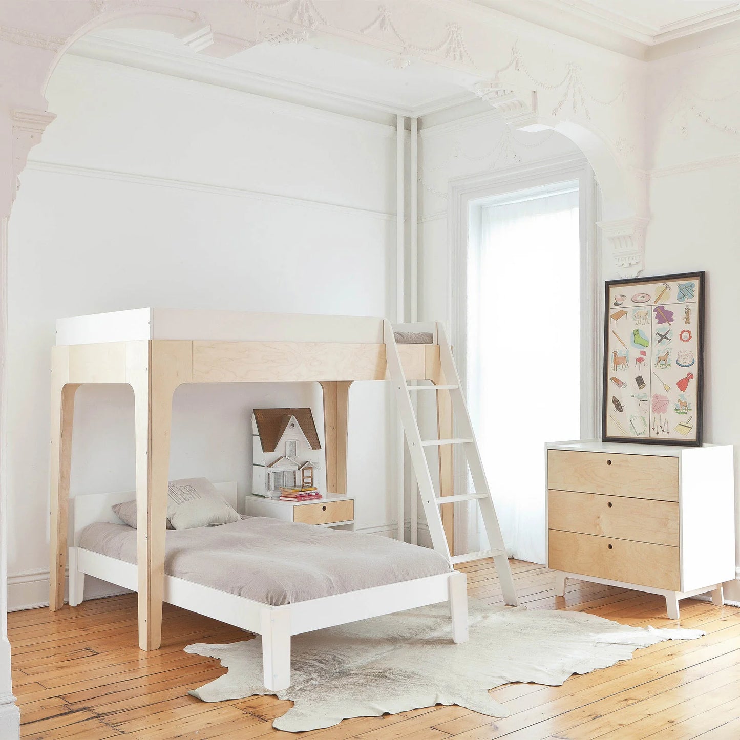 Perch Twin Lower Bed - White