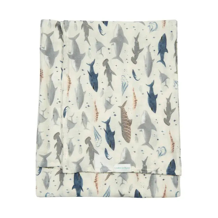 Muslin Swaddle - Sharks