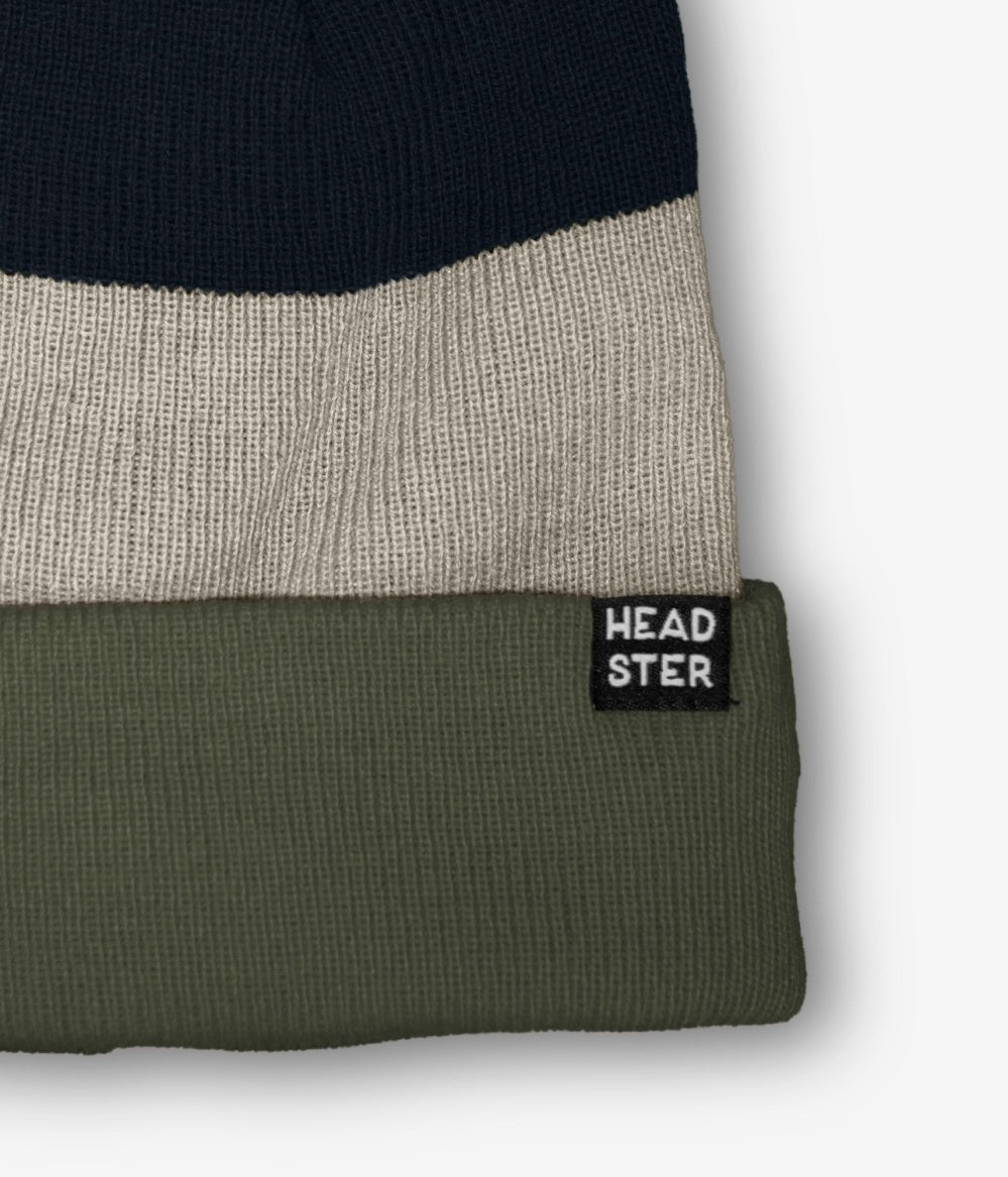 Tri-Colour Fleece-Lined Toque - Hedge Green
