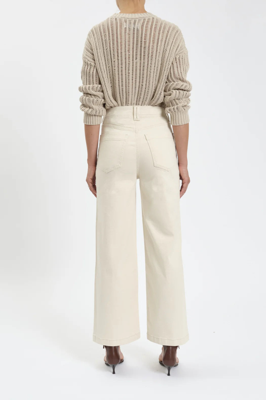 Valley Girl Wide Leg Ankle - Ecru