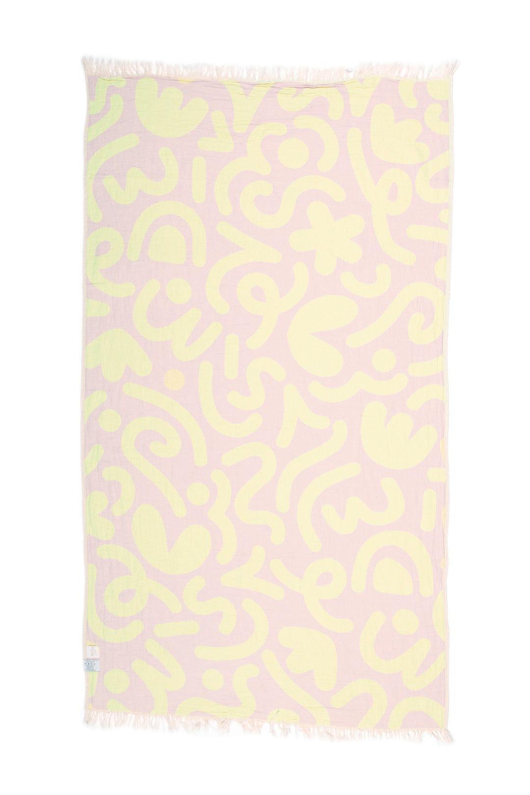 The Drew Doodle Towel - Lime